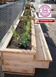 Wood Bench Plan Raised Planter Plan