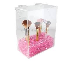covered makeup brush holder with