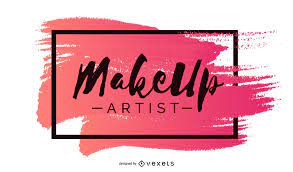makeup artist banner design vector