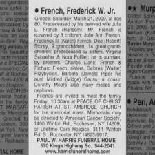 frederick w french ii obituary march 21