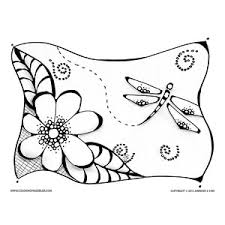 100% free insect coloring pages. Dragonfly Flower Art