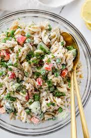 healthy tuna pasta salad super creamy