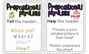 Prepositional Phrases 4th Grade