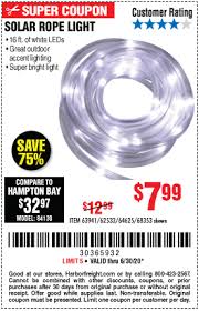 One Stop Gardens Solar Rope Light For 7 99 Harbor Freight Coupons