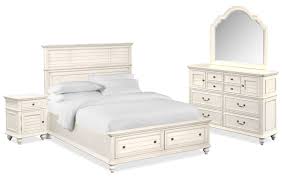 Bedroom furniture your bedroom is the place you go to chill, decompress and disconnect after a long day of being out and about, so your bedroom ambience should offer just the vibe you seek. Charleston 6 Piece Panel Storage Bedroom Set With Nightstand Dresser And Mirror Value City Furniture