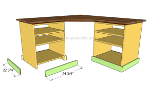 The materials needed for this project are a drill, lumbers, jigsaw, wood planer machine, glue, screw, and tape. How To Build A Corner Desk Howtospecialist How To Build Step By Step Diy Plans