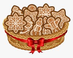 Christmas cookie border clipart |. Christmas Basket With Cookies Transparent Christmas Cookie Clipart Hd Png Download Kindpng