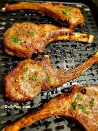 air fryer lamb rib chops with garlic