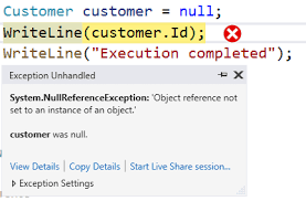 null value and null reference handling