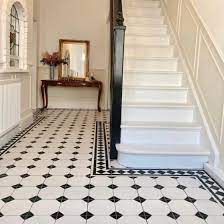 victorian black and white floor tiles