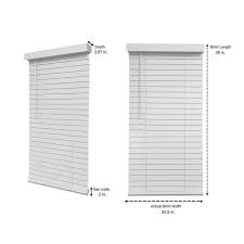 white cordless faux wood blinds