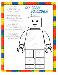 Color The Number Kids Lego Behavior Chart By Dunnwiththree