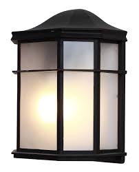 outdoor wall lamp with a frosted shade