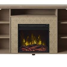 65 In Freestanding Wooden Electric Fireplace Tv Stand In Natural Oak