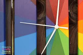 Colorful Outdoor Clock From A Plant
