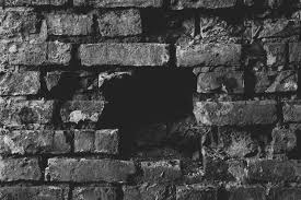 Black Brick Destroy Hole Old Ruins