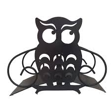 Cartoon Owl Metal Garden Hose Holder