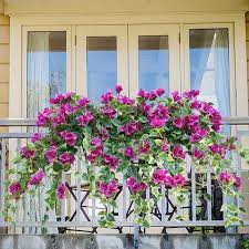 Artificial Flower Rose Rattan Balcony