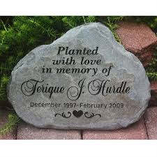 A Custom Engraved Garden Memorial Stone