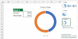 create progress circle chart in excel
