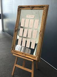 Seating Chart On Mirror With Easel Event Avenue