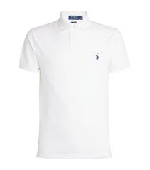 white cotton mesh slim fit polo shirt