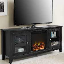 Electric Fireplace Tv Stand Black Media