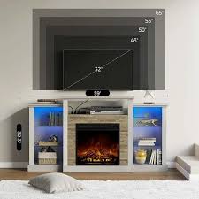 White Scribner Tv Stand For Tvs Up To