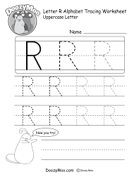 uppercase letter tracing worksheets