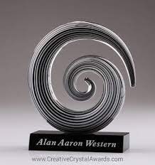 Murano Art Glass Swirl Sculpture Award