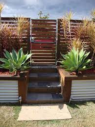 Corrugated Iron Retaining Wall Feature