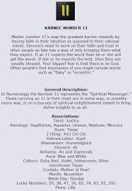 Karmic Number 11 Numerology Numbers Numerology