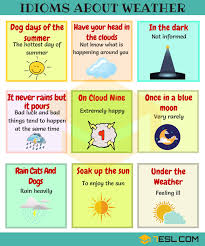 The american wife stood at the window looking out. 45 Useful Weather Idioms And Sayings In English 7esl
