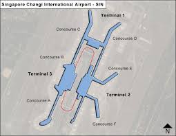 Singapore Changi Sin Airport Terminal Map