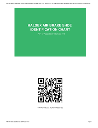 Haldex Air Brake Shoe Identification Chart
