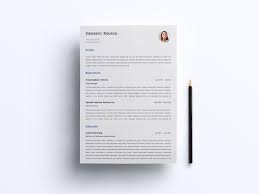 Free Simple Photo Cv Resume And Cover Letter Template In