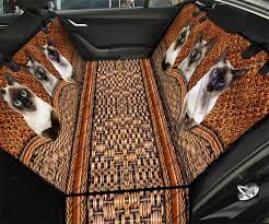 Siamese Cat Rattan Pet Seat Cover 3d
