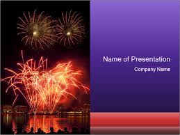 City Fireworks Powerpoint Template Infographics Slides
