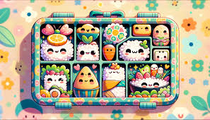 cute cartoon bento box hd wallpaper by