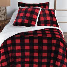 Buffalo Plaid Sherpa Comforter Collection