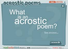 acrostic poems review app ed review