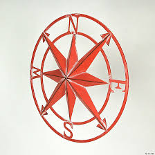 Zeckos 20 Inch Distressed Metal Compass