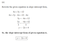 Linear Equation 6x 3y 12