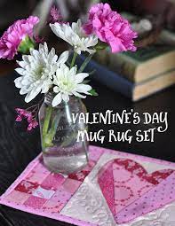 mug rug valentine s pattern