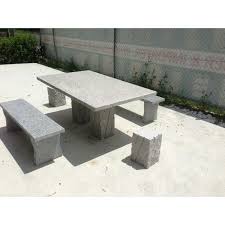 Granite Stone Square Table 5 Piece