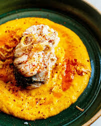 roasted monkfish with coconut pumpkin