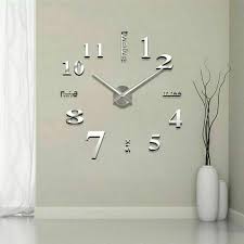 3d Mirror Surface Large Wall Clock