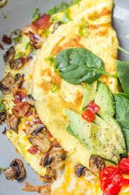 bacon mushroom omelet with cheese