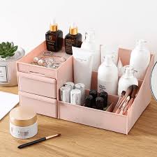 makeup organizer box with drawers for