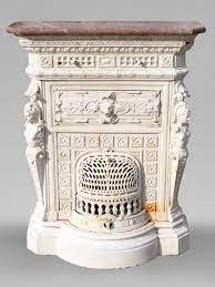 Antique Cast Iron Stove In The Napoleon